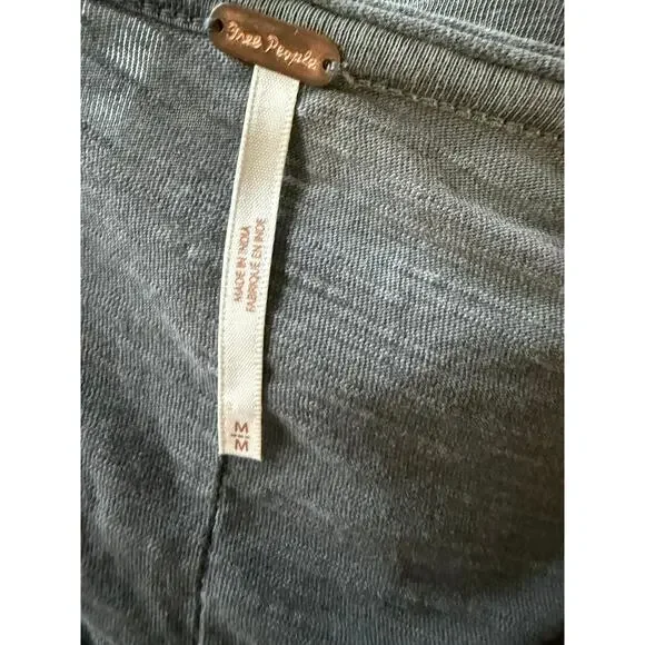 Free People Gray Embroidered Blouse - Picture 8 of 8